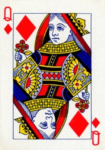 Queen of Diamonds från en kortlek med Goodall & Son Ltd.-spelkort, c1940 av Unbekannt