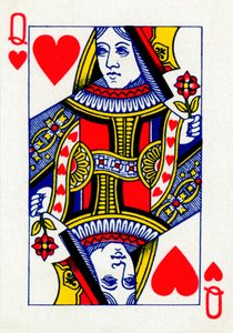 Queen of Hearts från en kortlek med Goodall & Son Ltd. spelkort, c1940 av Unbekannt