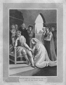 Drottning av Richard II. Förbön för Sir Simon Burleys liv, 1838 av Unbekannt