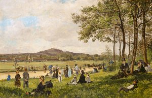 Race Course i Longchamps, ca. 1870. av Unbekannt
