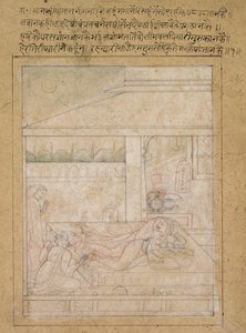 Radha och Krishnas försoning, ca. 1790-1800. av Unbekannt