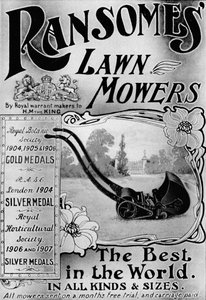 Ransomes gräsklippareannons, 1908 av Unbekannt