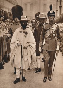 Ras Tafari, prins regent av Etiopien kejsare Haile Selassie med hertigen av York, 1924 av Unbekannt