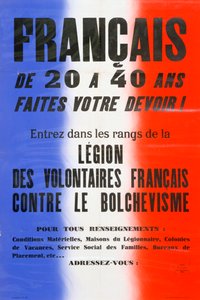 Rekryteringsaffisch för Legion of French Volunteers, 1941-1944