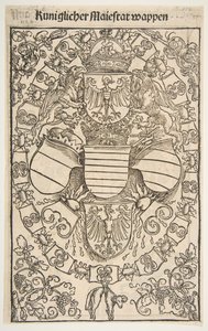 Rekto: Maximilian I:s vapen som romarnas kung, verso: Florians vapen ..., 1502. av Unbekannt
