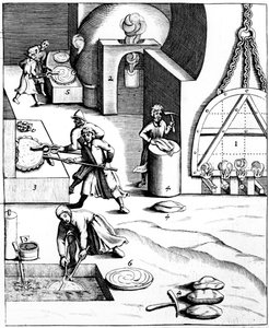 Raffinering av koppar med den ungerska processen, 1683 av Unbekannt