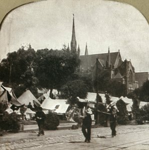 Flyktingläger på Jefferson Square, 1906. av Unbekannt