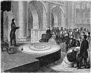 Upprepning av Foucaults demonstration av jordens rotation, maj 1851 c1890 av Unbekannt