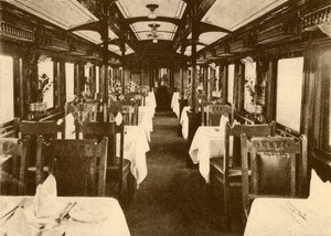 Restaurangbil på ett fjärrtåg, South African Railways, 1930. av Unbekannt