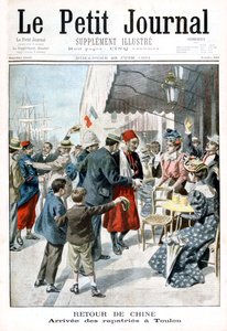 Återkomst från Kina, Repatriantens ankomst, Toulon, 1901 av Unbekannt