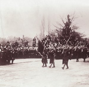 Belgarnas återkomst till Liége, Belgien, c1914-c1918 av Unbekannt