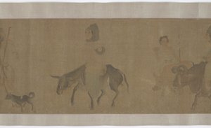 Återvänder hem efter skörd, Yuan- eller Mingdynastin, 1300-1400-talet. av Unbekannt