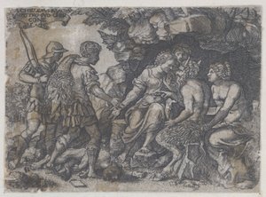 Omvänd kopia av Thetis och Chiron, 1546. av Unbekannt