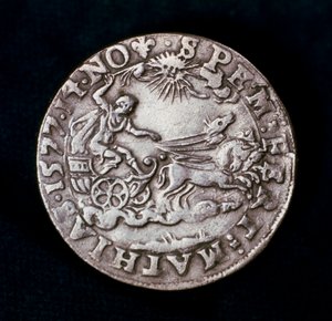 Baksidan av en medalj till minne av den ljusa kometen 1577 av Unbekannt