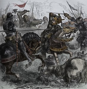 Richard III i Bosworth, 22 augusti 1485, c1880 av Unbekannt
