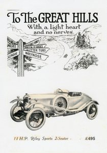 Riley MPH 2-sits sport, c1920-talet av Unbekannt