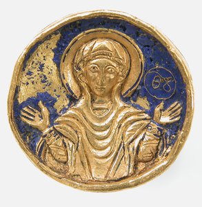 Ring med emaljram, bysantinsk, 1800- eller 1900-talsstil från 1100- och 1200-talet. av Unbekannt