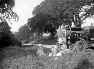 Picknick vid vägarna, c1920-c1930-tal av Unbekannt