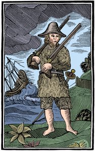 Robinson Crusoe, kapbokssnitt, 1700-talet 1964 av Unbekannt