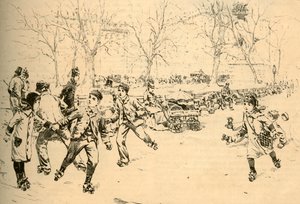 Rullskridskoåkning på Madison Square, New York, 1881. av Unbekannt