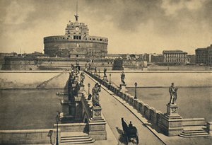 Roma - St. Angelos bro och slott, 1910 av Unbekannt
