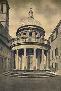 Roma - Tempel av Bramante i klostret i S. Pietro i Montorio på Janiculum Hill, 1910 av Unbekannt