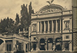 Rom - Via Nazionale. National Dramatic Theatre och Colonna Villa, 1910 av Unbekannt