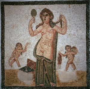 Romersk mosaik som visar Venus toalett, 300-talet av Unbekannt