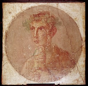 Romersk porträttmålning av en ung man, Pompeji, Italien av Unbekannt