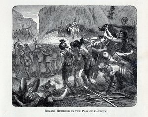 Romarna ödmjukade i passet av Caudium, 1882 av Unbekannt