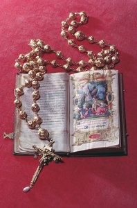 Rosenkrans och bönbok som tillhör Mary Queen of Scots (bläck på pergament och guld och pärla) av Unbekannt