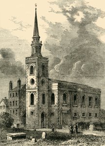 Rotherhithe-kyrkan, 1750, c1878. av Unbekannt