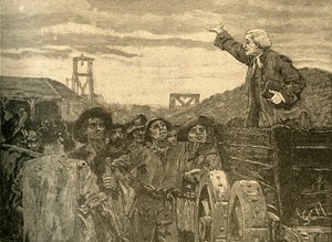 Rowland Hill predikar för colliers i Kingswood, Bristol, c1772 c1890. av Unbekannt