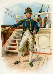Royal Navy Post Captain, 1700-talet c1890-c1893 av Unbekannt