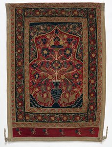 Kungligt runt tält tillverkat för Muhammad Shah väggpanel med en panel B, 1834-1848. av Unbekannt
