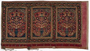Kungligt runt tält tillverkat för Muhammad Shah väggpanel med tre paneler A, 1834-1848. av Unbekannt