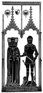 Gnidning av en medeltida graverad mässing, c1421 1901 av Unbekannt