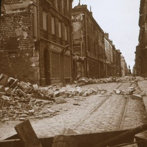 Rue Ceres, Reims, norra Frankrike, c1914-c1918. av Unbekannt