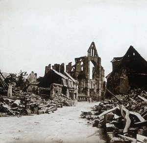 Ruiner, Craonne, norra Frankrike, c1914-c1918 av Unbekannt