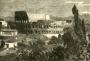 Ruinerna av Colosseum, från Palatinen, 1890. av Unbekannt