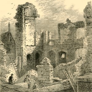 Ruinerna av klostret St. Clare, c1872. av Unbekannt