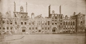 Ruinerna av Hotel de Ville, Paris, maj 1871 av Unbekannt