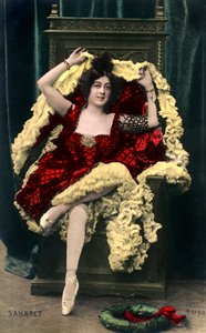 Saharet 1879-1942, australisk musikhallartist, tidigt 1900-tal av Unbekannt