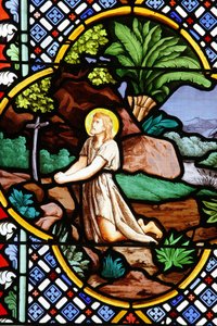 Saint-Corentin (Saint Corentin) katedral, Quimper Målat glas: Johannes Döparen i öknen, Quimper, Frankrike av Unbekannt