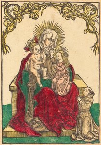 Saint Anne, Madonnan och barnet och en franciskanermunk, ca. 1500. av Unbekannt