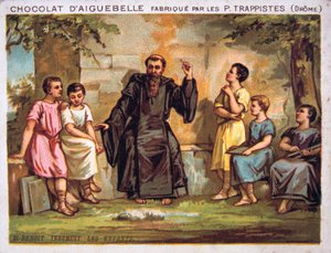 Saint Benoit instruerar barnen, 1800-talet av Unbekannt