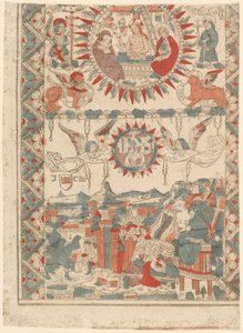Saint Bonaventure anländer och predikar i Lyon, 1480-1490. av Unbekannt