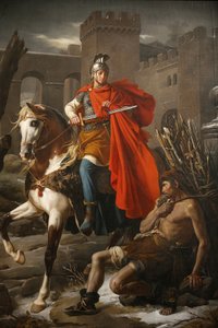 Saint Gatien (Saint-Gatien) katedralmålning: Saint Martin delar sin kappa, Tours, Frankrike av Unbekannt