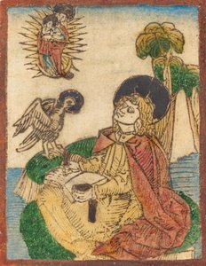 Saint John på ön Patmos, 14801490. av Unbekannt