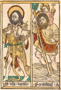 Johannes döparen och den helige Christopher, 14701480. av Unbekannt
